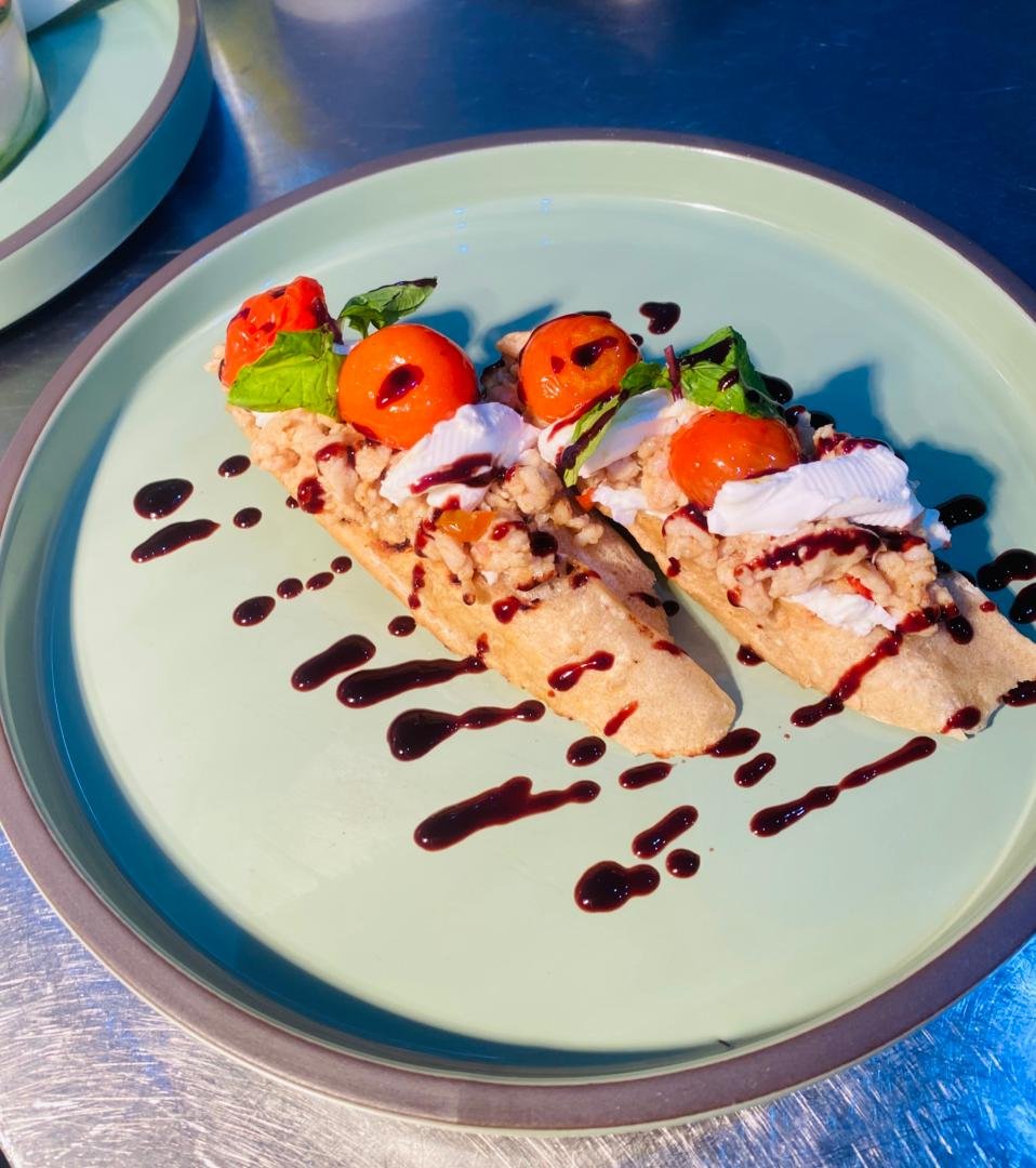 Roasted Cheese Bruschetta